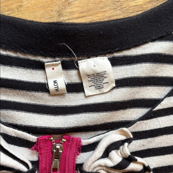Anthropologie Top with Pink Zipper - Picture 2 of 10